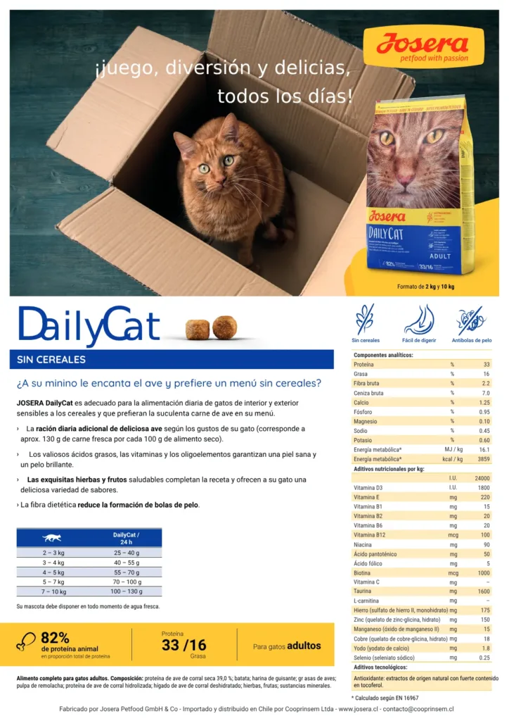 alimento gatos premium josera